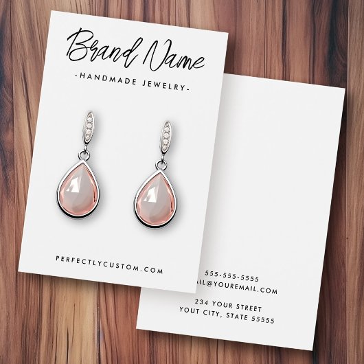 白モダン色または任意の色のイヤリング表示カード