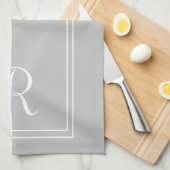 白モダン色グストライプのレー キッチンタオル (四つ折り)