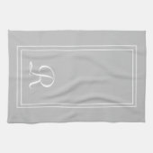 白モダン色グストライプのレー キッチンタオル (横)