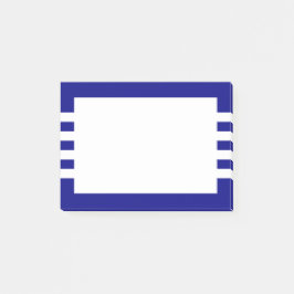 白モダン色ストライプネイビーブルー ポストイット