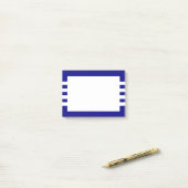 白モダン色ストライプネイビーブルー ポストイット (デスク上)