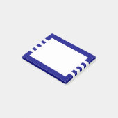 白モダン色ストライプネイビーブルー ポストイット (アングル)