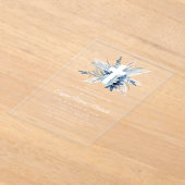 白モダン色フローラ献納 アクリル招待状 (レイダウン)