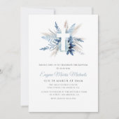 白モダン色フローラ献納 招待状 (正面)