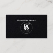 白モダン色ロゴ+黒の名男らし刺 名刺 (正面)