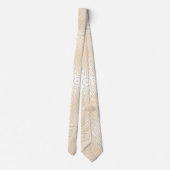 白モダン色薄茶色クリームかわいいネックタイ ネクタイ (裏面)