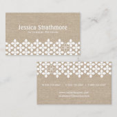 白モダン花名刺 名刺 (正面/裏面)