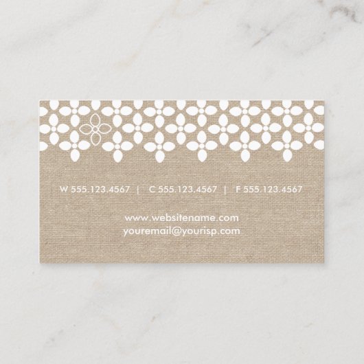 白モダン花名刺 名刺 (裏面)