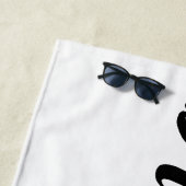 白モダン花嫁が書道名に  ビーチタオル (インサイチュ)