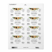 白モダン花顔血清ラベル ラベル (フルシート)