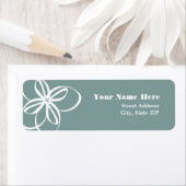 白モダン花 ラベル (インサイチュ)