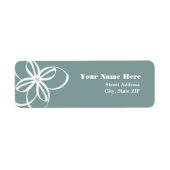 白モダン花 ラベル (正面)