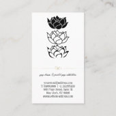 白モダン蓮華 名刺 (裏面)