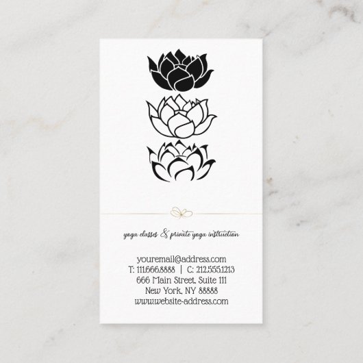 白モダン蓮華 名刺 (裏面)