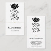 白モダン蓮華 名刺 (正面/裏面)