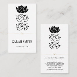 白モダン蓮華 名刺