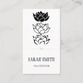 白モダン蓮華 名刺 (正面)