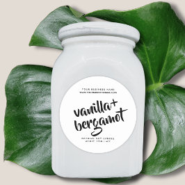 白モダン蝋燭製品表示 ラウンドシール