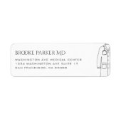 白モダン衣儀典医務室 ラベル (正面)