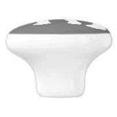 白モダン象シルエット&グレー セラミックノブ (側面)