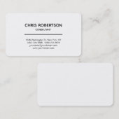白モダン質魅力ミニマリスト 名刺 (正面/裏面)