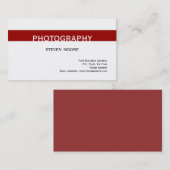 白モダン赤フォトグラファー名刺 名刺 (正面/裏面)