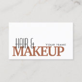 白モダン赤褐色とフォトプロフェッショナル 名刺 (正面)