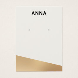 白モダン金ゴールドジュエリーイヤリング表示カード