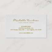 白モダン金ゴールド公証人ローン署名業者 名刺 (裏面)