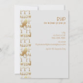 白モダン金ゴールド大人エレガントハローウィンパーティ 招待状 (裏面)