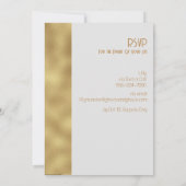 白モダン金ゴールド大人エレガントハローウィンパーティ 招待状 (裏面)