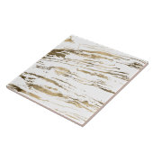 白モダン金ゴールド大理石抽象芸術 タイル (側面)