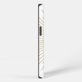 白モダン金ゴールド輝く太陽 iPhoneケース (右側面)