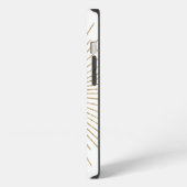白モダン金ゴールド輝く太陽 iPhoneケース (左側面)