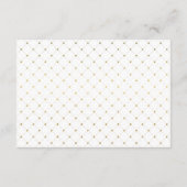 白モダン金フォイル効果の結婚詳細 エンクロージャーカード (裏面)