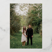 白モダン金フォイル結婚式招待状 箔招待状 (裏面)