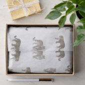 白モダン金豹のジャングル動物 薄葉紙 (ギフト)