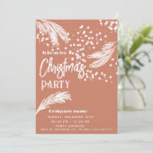 白モダン雪水彩松 招待状 (スタンド正面)