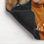 白モダン電エレガント気ギターの写真と名前 マウスパッド (コーナー)