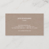 白モダン馬の農家プリント 名刺 (裏面)