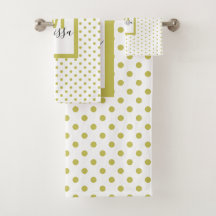 白モダン黄金の円の模様モノグラム