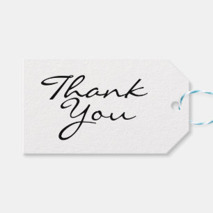 白モダン黒ありがとう ギフトタグ