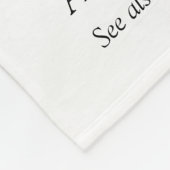 白モダン黒おもしろいカッコいい兄 フリースブランケット (角)