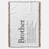 白モダン黒おもしろいクール兄弟 スローブランケット (正面縦)