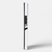 白モダン黒のイニシャルパタモノトーンのーン Case-Mate iPhoneケース (裏面 / 右)