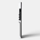 白モダン黒のイニシャルパタモノトーンのーン Case-Mate iPhoneケース (裏面 / 左)