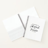 白モダン黒のシンプルスケッチ&ライニング ノートブック (内部)