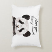 白モダン黒のパンダが大好き アクセントクッション (正面(垂直))