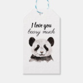 白モダン黒のパンダが大好き ギフトタグ (正面)