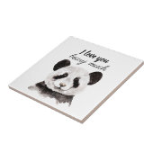 白モダン黒のパンダが大好き タイル (側面)